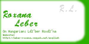 roxana leber business card